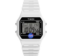 Timex Main Street TW2Y13500 - Reloj de Hombre 36 mm, Esfera Digital, Correa de Resina y Caja Blanca