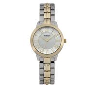 Timex Main Street TW2Y38300 - Reloj de Mujer 30 mm, Correa metálica de aleación Bicolor, Esfera en Tono Plateado y Caja Bicolor