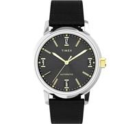 Timex Men's Analogue Automatic Watch with a Leather Strap Marlin Automatic