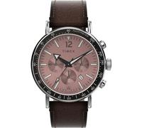 Timex Men's Chronograph Quartz Watch with a Leather Strap Standard Chrono