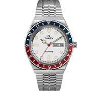 Timex Men's Q Reissue Quartz Watch with Stainless Steel Strap, Silver, 20 (Model: TW2U61200)