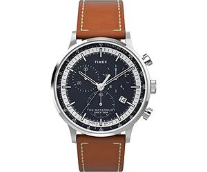 Timex Men's Waterbury Classic Chronograph 40mm Leather Strap Watch