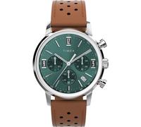 Timex Reloj Cronógrafo para Hombre de Cuarzo con Correa en Cuero TW2W10100