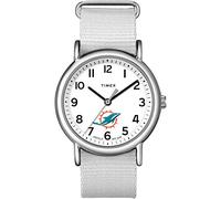 Timex NFL Weekender 38mm Reloj para mujer, Miami Dolphins, NFL Weekender - Reloj de 38 mm