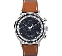 Orologio da sera Timex Waterbury Classic Chrono 40 mm in acciaio inossidabile con cinturino in pelle, marrone, 20 TW2V30800
