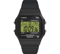 Timex Pac-Man T80 - Reloj de 34 mm, Expansión Negra, Full Size, Reloj de Pulsera de expansión de Acero Inoxidable Negro T80 de 34 mm con Esfera Digital Negra