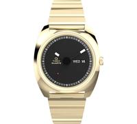 Timex Q 1975 Enigma TW2Y34400 - Reloj de cuarzo de 37 mm, pulsera de acero inoxidable en dorado con esfera negra