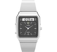 Timex Q Reissue - Reloj de Pulsera de Cuarzo analógico y Digital para Hombre con Correa de Acero Inoxidable, Dorado, Pulsera