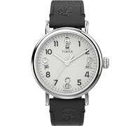 Timex Reloj analógico de Cuarzo para Hombre con Correa de Piel TW2W45900, Gris, Retro