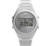 Timex Reloj Continental de 39 mm para Hombre, Pulsera de Acero Inoxidable, Esfera Digital, Caja de Acero Inoxidable