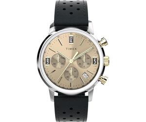 Timex Reloj cronógrafo para Hombre con Correa de Cuero Marlin