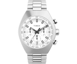 Timex Reloj cronógrafo para Hombre con Pulsera de Acero Inoxidable Legacy, Plata, Pulsera