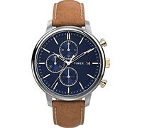 Timex Reloj Cronógrafo para Hombres de Cuarzo con Correa en Cuero TW2U39000