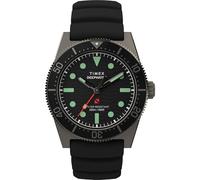 Timex Reloj Deep Water Reef de 41 mm para Hombre, Negro/Titanio/Negro