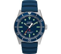 Timex Reloj Deep Water Reef para Hombre, 41 mm, Azul/Acero Inoxidable/Azul, Informal