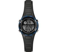 Timex Reloj digital para niños de 27 mm, correa negra, esfera digital, caja negra, Negro -