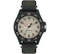 Timex Reloj Expedition Acadia de 42 mm para hombre, correa verde, esfera natural, caja verde, Verde