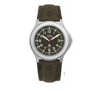 Timex Reloj Expedition Field de 39 mm para Hombre, Correa marrón, Esfera marrón, Caja Plateada
