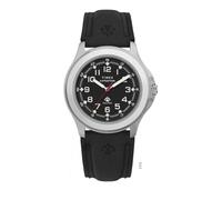 Timex Reloj Expedition Field de 39 mm para Hombre, Correa Negra, Esfera Negra, Caja Plateada