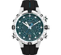 Timex Reloj Expedition North Tide-Temp-Compass para hombre de 45 mm, correa negra, esfera verde, caja de acero inoxidable