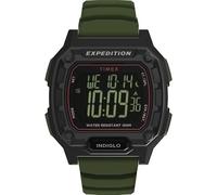 Timex Reloj Expedition Ridge de 43 mm para hombre, color verde, dos piezas, esfera digital de liberación rápida, caja negra