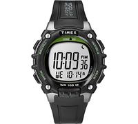 Timex Reloj Ironman Classic 100 de 44 mm para Hombre, Negro/Verde, Cronógrafo