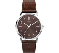 Timex Reloj Marlin para Hombre de 34 mm, Correa marrón, Esfera marrón, Caja de Acero Inoxidable