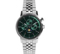 Timex Reloj Marlin para hombre de 40 mm, pulsera de acero inoxidable, esfera verde, caja de acero inoxidable, Acero inoxidable