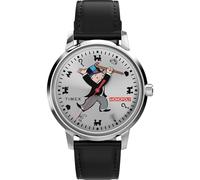 Timex Reloj Monopoly para hombre, Negro/Acero inoxidable/tono plateado