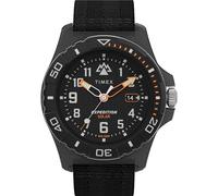 Timex Reloj para Hombre Expedition North Freedive Ocean 46 mm - Correa Negra - Esfera Negra - Caja Gris