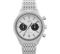 Timex Reloj para Hombre Marlin Jet 40mm - Pulsera de Acero Inoxidable Esfera Plateada Caja de Acero Inoxidable