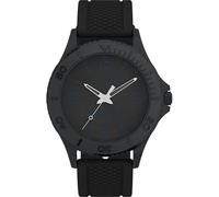 Timex Reloj UFC Street - Reloj de 41 mm para hombre, correa de silicona roja, esfera de tono plateado, caja de tono plateado TW2V58000