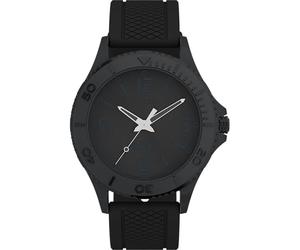 Timex Reloj UFC Street - Reloj de 41 mm para hombre, correa de silicona roja, esfera de tono plateado, caja de tono plateado TW2V58000