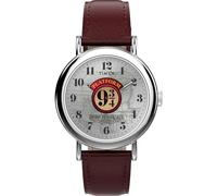 Timex Reloj unisex Harry Potter x Weekender Platform 9 3/4 de 37 mm, esfera plateada de liberación rápida de dos piezas, color rojo