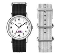 Timex - Reloj unisex Weekender Box Set de 38 mm - LSU Tigers, Negro -