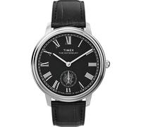 Timex Reloj Waterbury Metropolitan 39mm para Hombre, Negro/Acero Inoxidable/Negro