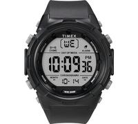 Timex Sport - Reloj de 50 mm para hombre, correa de resina negra, esfera digital, caja negra TW5M61900