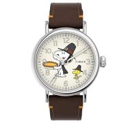 Timex Standard Peanuts Snoopy Woodstock Pilgrims Reloj de Acción de Gracias TW2V60100, Beige, Moderno