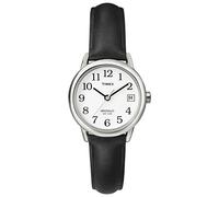 Timex Easy Reader T2H331 - Reloj de cuarzo para mujer, correa de piel negra de 25 mm