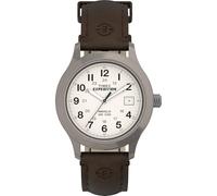 Timex T49870SU - Reloj analógico de caballero de cuarzo con correa de piel marrón