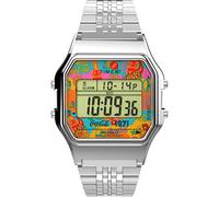 Timex T80 x Coca-Cola Unity Collection-Reloj de Pulsera de Acero Inoxidable (34 mm), Color Plateado TW2V25900YB