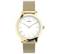 Timex Transcend TW2U86800 - Reloj para mujer de 31 mm con brazalete de acero inoxidable en tono dorado y esfera blanca