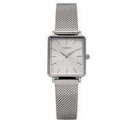 Timex Transcend TW2Y26300 - Reloj de cuarzo para mujer, pulsera de malla de acero inoxidable plateado con esfera plateada, 22 mm