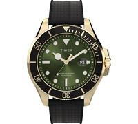 Timex Trend Harborside Coast esfera verde correa de goma reloj para hombres...