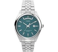 Timex Trend - Reloj de 41 mm para hombre,correa de acero inoxidable, esfera verde, caja de acero inoxidable TW2V68000