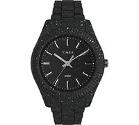 Timex Trend - Reloj de 42 mm para hombre, correa eco-friendly negra, esfera negra, caja negra TW2V77000