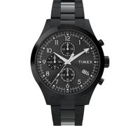 Timex Trend Reloj para Hombre, Pulsera de Acero Inoxidable Bicolor, Esfera Azul, Caja Bicolor, 43 mm, TW2Y01500