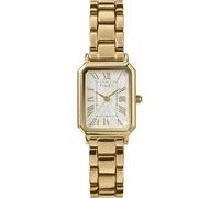 Timex Trend Reloj para Mujer, Correa de aleación Dorada, Esfera Blanca, Caja Dorada, 21 mm, TW2Y01200