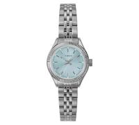 Timex Trend TW2W90700 - Reloj de Mujer 25 mm, Correa de Acero Inoxidable en Tono Plateado, Esfera Azul y Caja en Tono Plateado