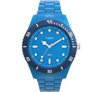 Timex Trend TW2Y04300 Reloj de Hombre 42 mm, Correa Azul Hecha de Material Reciclado #Tide Ocean Material, Esfera y Azul